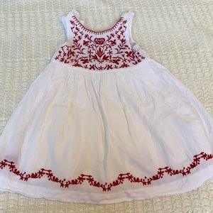 TAHARI embroidered summer dress